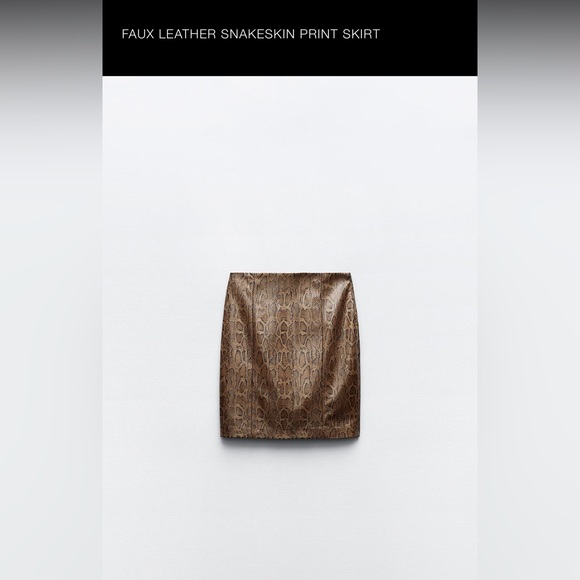 Zara Faux leather print skirt - Picture 1 of 4